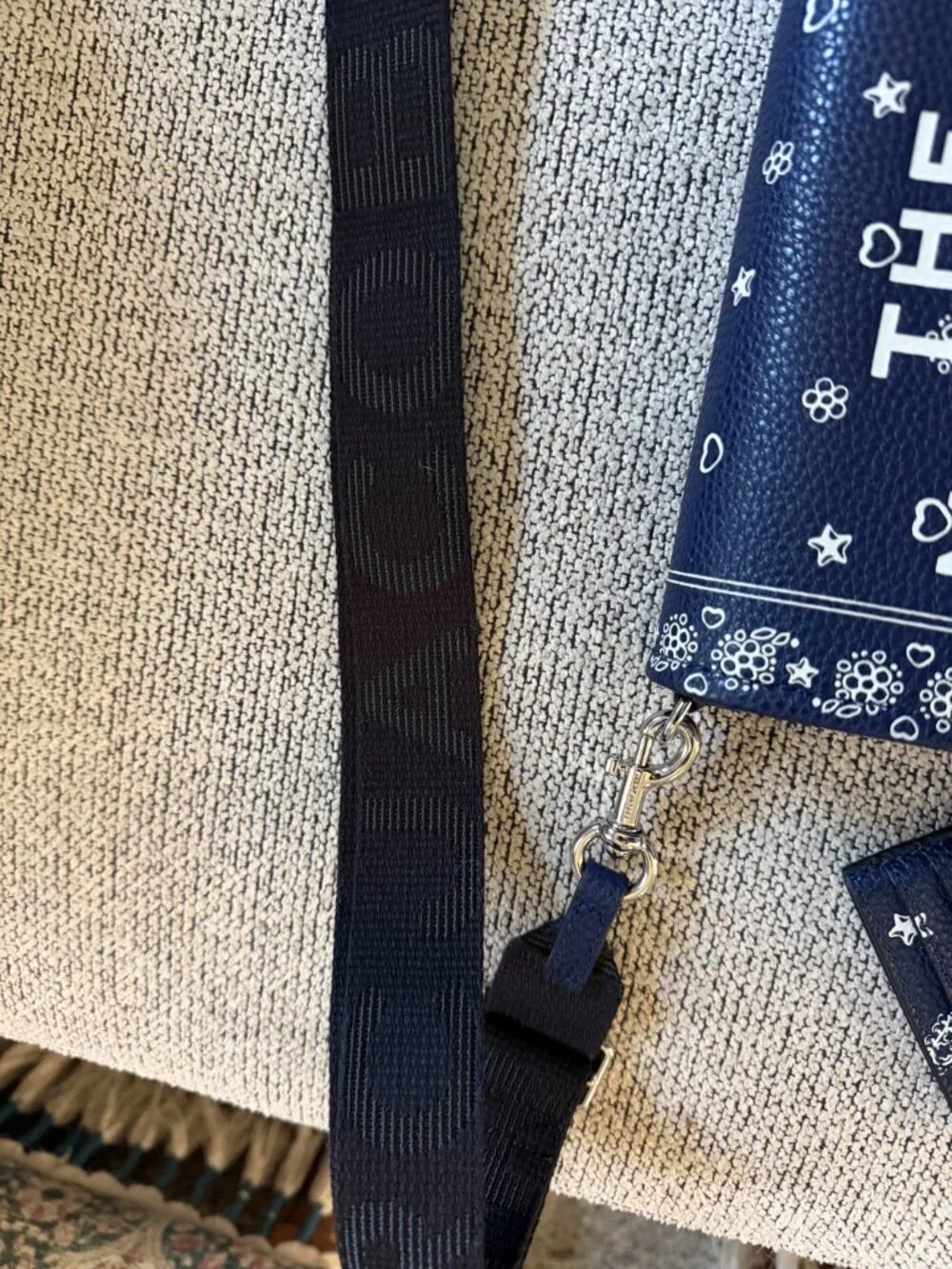 Marc Jacobs The Mini Bandana Leather Bag Blue & Dustbag!!! NEW - Picture 2 of 11